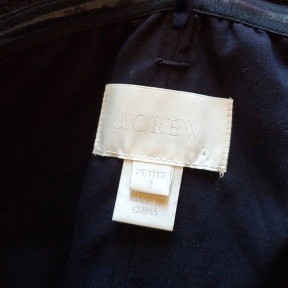 J. Crew Newport Navy Silk Chiffon Dress - Picture 4 of 4